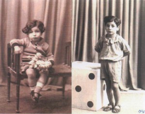Split photos of Daniel on April 7, 1934